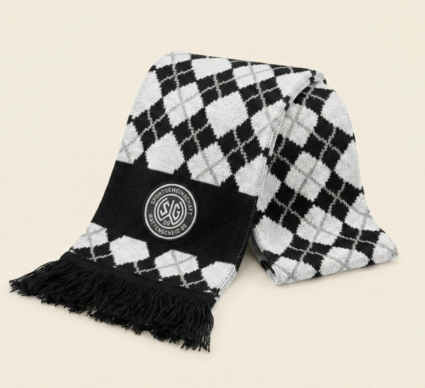 Schal gestrickt mit Karo-Muster